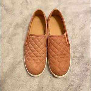 Light Pink Slip On Shoes well worn